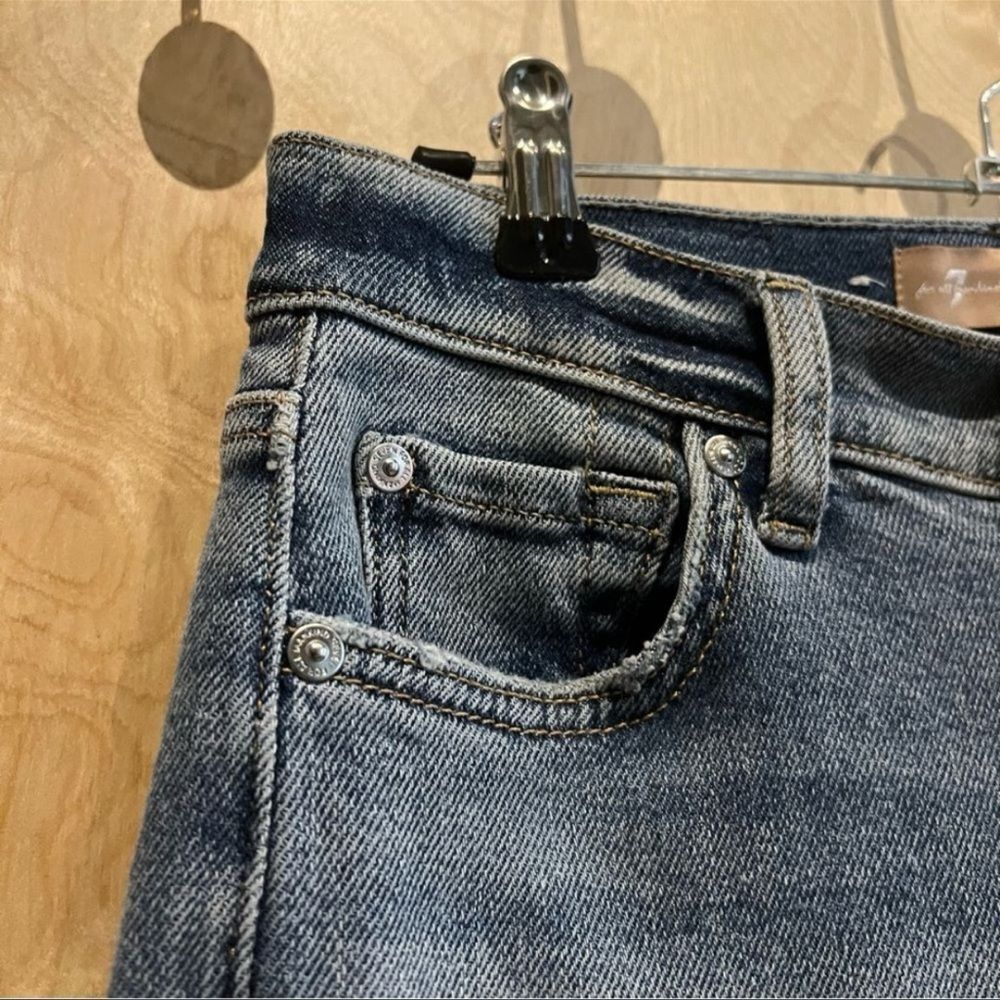 7 For All Mankind High Rise Kick Flare Scalloped Hem Jeans – Size 26 - Picture 8 of 11